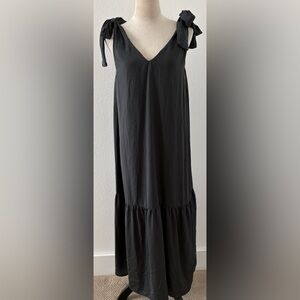 Banana Republic Charcoal Straight Maxi Dress
